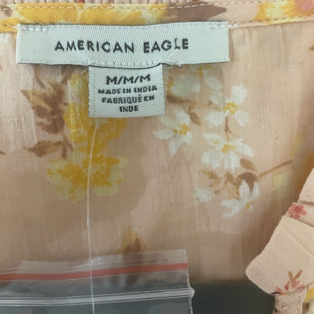 American Eagle Outfitters Floral Blouse in Beige and Yellow - Picture 4 of 7